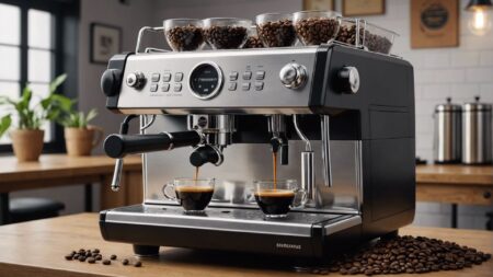machine à café en grains avec broyeur intégré